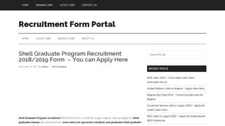 
                            5. Shell Graduate Program Recruitment 2018/2019 Form - You can ...
