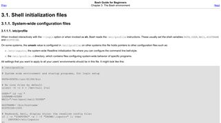 
                            5. Shell initialization files