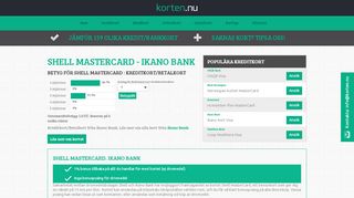 
                            9. Shell Mastercard - Ikano Bank Ansök Online - Korten.nu