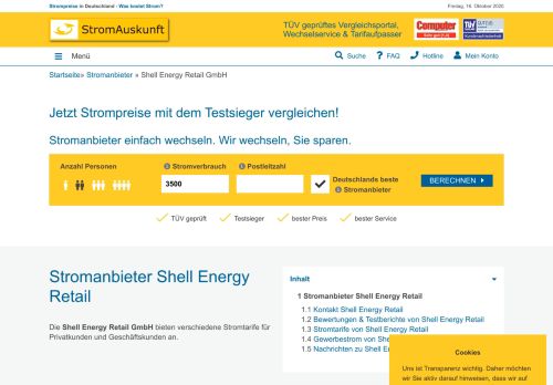 
                            11. Shell PrivatEnergie - eine Marke der First Utility GmbH - StromAuskunft