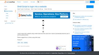 
                            8. Shell Script to login into a website - Stack Overflow
