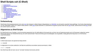 
                            9. Shell Scripts csh (C-Shell)