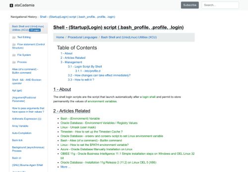 
                            4. Shell - (Startup|Login) script (.bash_profile, .profile, .login) - Gerardnico