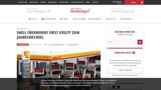 
                            7. Shell übernimmt First Utility zum Jahreswechsel - energate messenger+