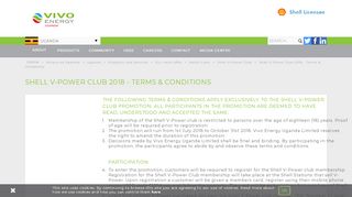 
                            7. Shell V-Power Club 2018 T&C's - Vivo Energy