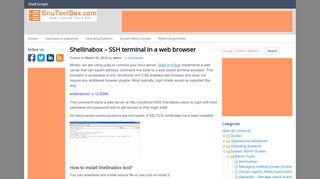 
                            3. Shellinabox - SSH terminal in a web browser - Linux Server Admin Tools
