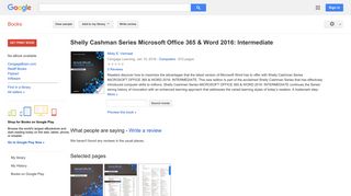 
                            10. Shelly Cashman Series Microsoft Office 365 & Word 2016: Intermediate