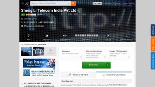 
                            7. Sheng Li Telecom India Pvt Ltd, Mira Road - Internet Service Providers ...