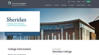 
                            7. Sheridan College : ontariolearn