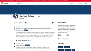 
                            11. Sheridan College - Reddit