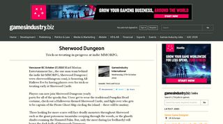 
                            8. Sherwood Dungeon | GamesIndustry.biz