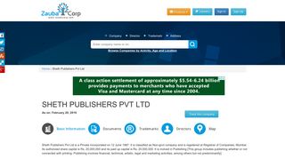 
                            12. SHETH PUBLISHERS PVT LTD - Company, directors and contact ...