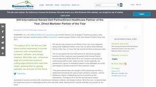 
                            11. SHI International Named Dell PartnerDirect Healthcare Partner of the ...