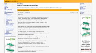 
                            4. Shift-Taste sendet zeichen - Mikrocontroller.net