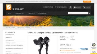 
                            11. SHIMANO Ultegra Schalt- | Bremshebel ST-R8000 Set, 249,50 €