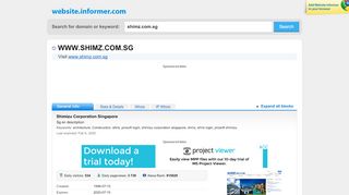 
                            5. shimz.com.sg at WI. Shimizu Corporation Singapore - Website Informer