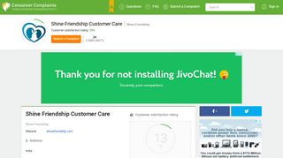 
                            1. Shine Friendship Customer Care, Complaints and Reviews