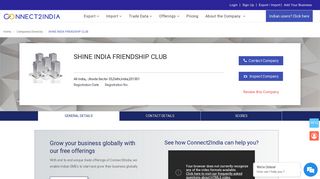 
                            2. SHINE INDIA FRIENDSHIP CLUB - Company, registration details ...
