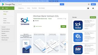 
                            9. Shinhan Bank Vietnam SOL - Ứng dụng trên Google Play