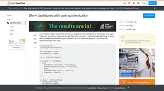 
                            1. Shiny dashboard with user authentication - Stack Overflow