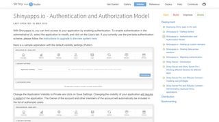 
                            6. Shiny - Shinyapps.io - Authentication and Authorization Model