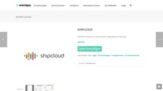 
                            5. Shipcloud ⋆ weclapp store
