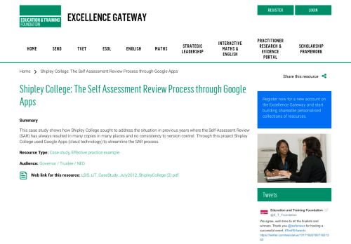 
                            13. Shipley College: The Self Assessment Review Process ...