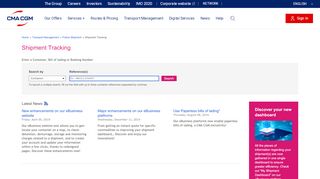 
                            7. Shipment Tracking - CMA CGM