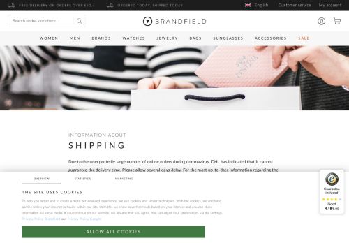 
                            9. Shipping - Brandfield