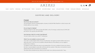 
                            11. Shipping & Delivery - Amydus