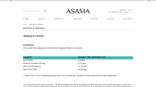 
                            7. Shipping & Tracking - Asama Scarf