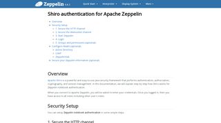 
                            13. Shiro Security for Apache Zeppelin