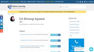 
                            5. Shivangi Agrawal - Online Video Classes and Lectures - CAclubindia