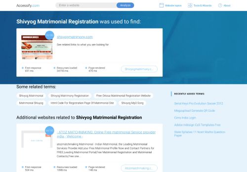 
                            9. Shivyog Matrimonial Registration at top.accessify.com