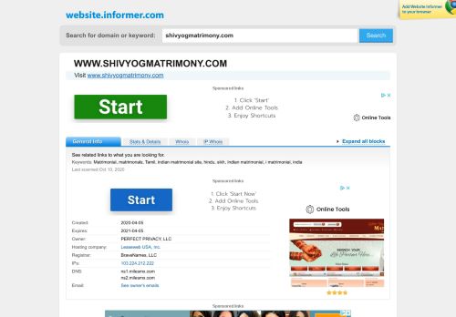 
                            12. shivyogmatrimony.com at WI. shivyogmatrimony.com | Exclusively ...