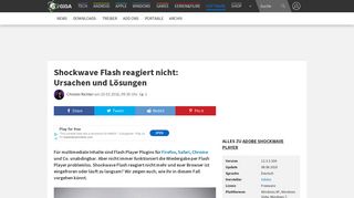 
                            1. Shockwave Flash reagiert nicht: Ursachen und Lösungen – GIGA