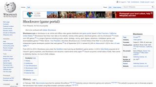 
                            6. Shockwave (game portal) - Wikipedia