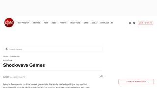 
                            7. Shockwave Games - Forums - CNET