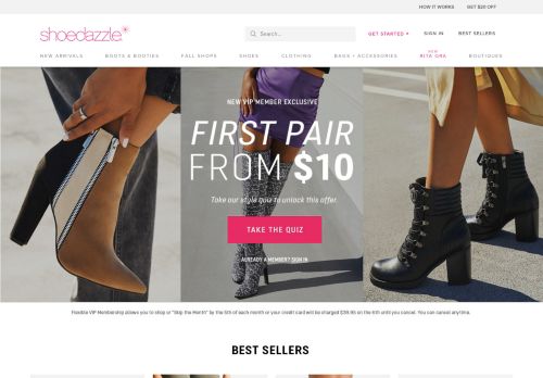 
                            9. ShoeDazzle: Women's Shoes, Bags & Clothes Online - 1st Style for $10!