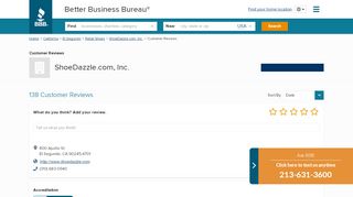 
                            11. ShoeDazzle.com, Inc. | Reviews | Better Business Bureau® Profile