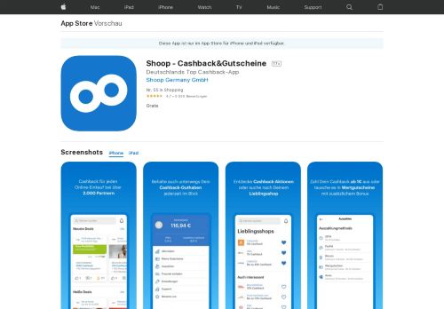 
                            13. Shoop.de - Cashback&Gutscheine im App Store - iTunes - Apple