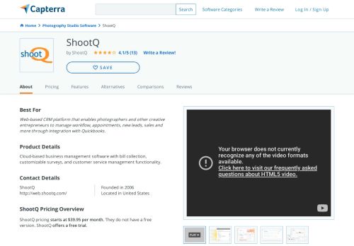 
                            13. ShootQ Reviews and Pricing - 2019 - Capterra