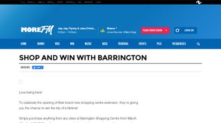 
                            8. SHOP AND WIN WITH BARRINGTON - More FM