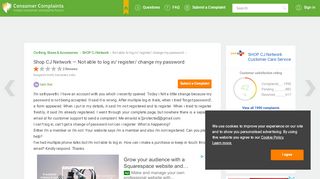 
                            10. Shop CJ Network — Not able to log in/ register/ change my password