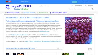 
                            2. Shop für Aquaristik und Teich aquaPro2000