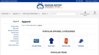 
                            8. Shop General Merchandise Apparel | Houston Baptist University Store