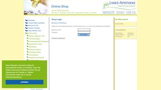 
                            6. Shop-Login - Limes-Apotheke