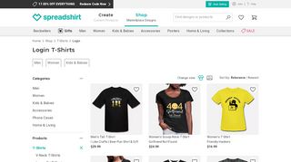 
                            6. Shop Login T-Shirts online | Spreadshirt