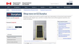 
                            3. Shop now on GCSurplus