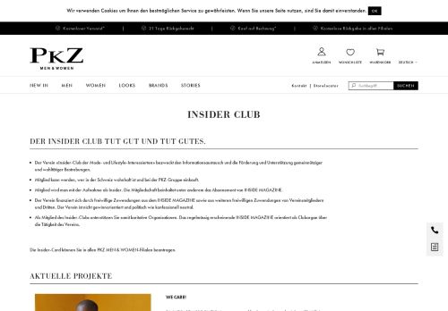 
                            5. shop online PKZ.ch. insiderclub | PKZ